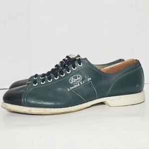 Linds Limited Edition Bowling Shoes Green Black Leather Men’s 11EE Made in USA